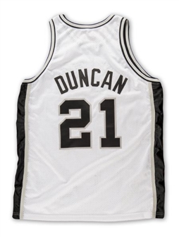 1997-98 Tim Duncan San Antonio Spurs Game Worn Home Rookie Jersey